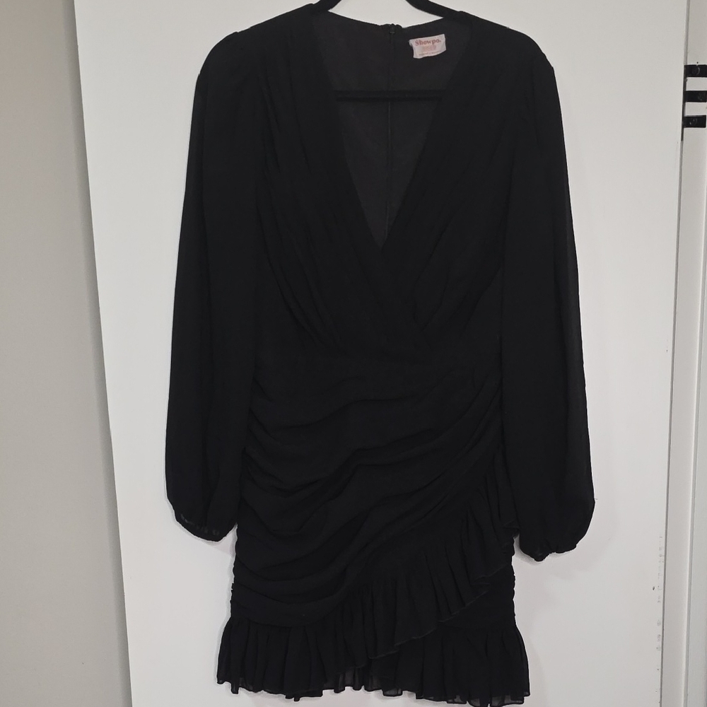 Showpo Black Long Sleeve Dress